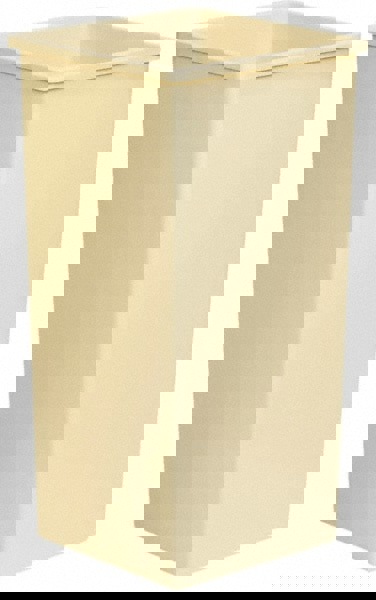 Trash Can: 25 gal, Square, Beige